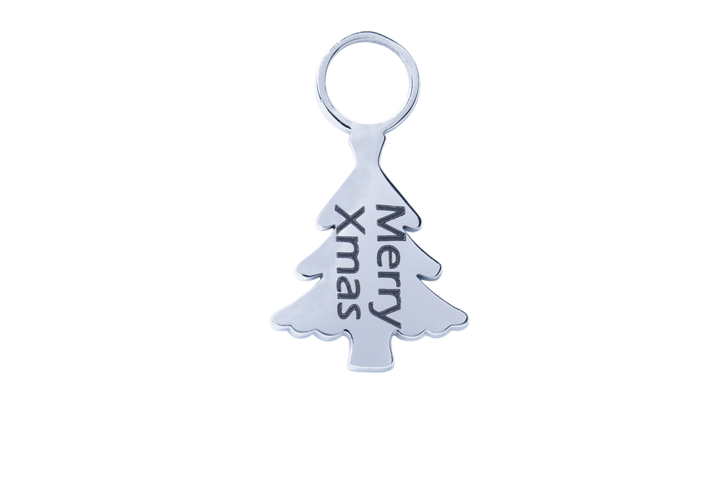 SILVER Merry Xmas Charm