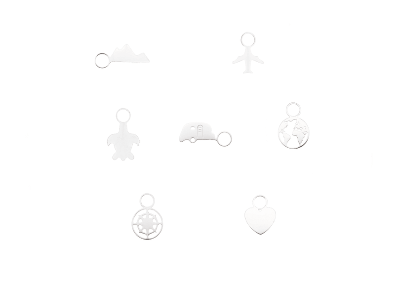 SILVER 3 x Accessoire Charm - Traveller Charms